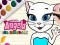 Gêm Llyfr lliwio Talking Angela ar-lein