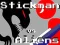Gêm Stickman yn erbyn estroniaid ar-lein