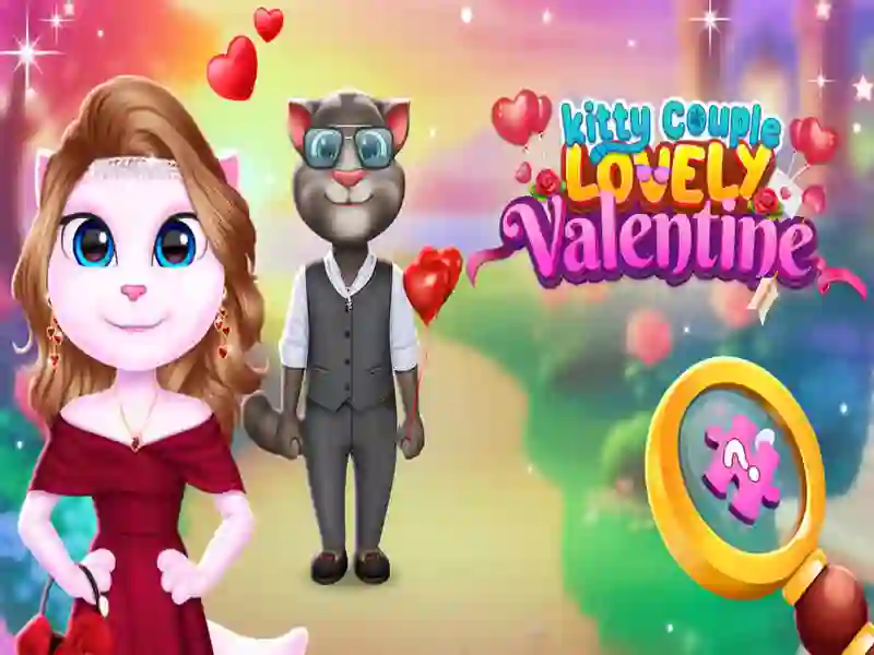 Gêm Pâr Kitty Valentine hyfryd ar-lein