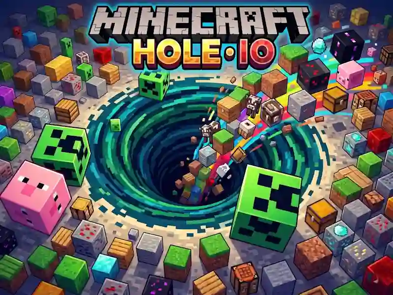 Gêm Minecraft Hole IO ar-lein