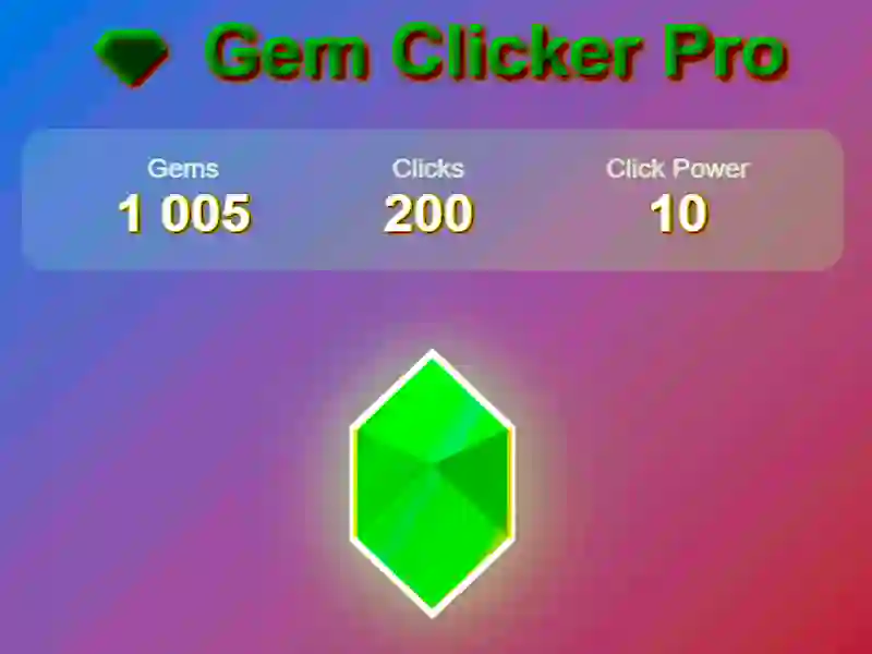 Gêm Gem Clicker Pro ar-lein