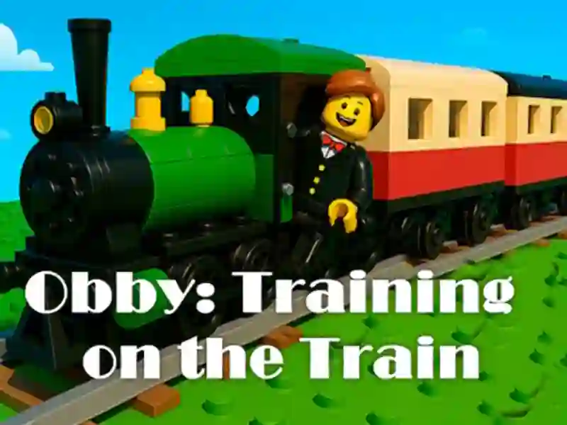 Gêm Obby: Hyfforddiant ar y Trên ar-lein Gêm Obby: Hyfforddiant ar y Trên ar-lein
