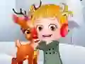 Gêm Babi Hazel. Syndod Reindeer ar-lein