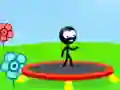 GĂȘm Stickman Trampolin ar-lein GĂȘm Stickman Trampolin ar-lein