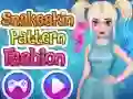 Gêm Ffasiwn gyda phatrwm croen neidr ar-lein Gêm Ffasiwn gyda phatrwm croen neidr ar-lein