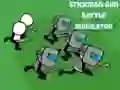 Gêm Simulator Ymladd Gwn Stickman ar-lein