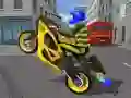 Gêm Simulator rasio beiciau'r heddlu ar-lein Gêm Simulator rasio beiciau'r heddlu ar-lein
