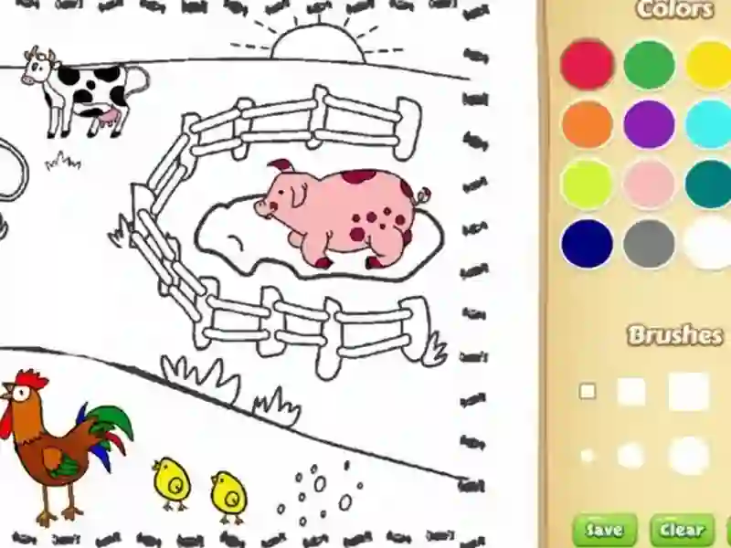 Gêm Llyfr lliwio ffermio i blant ar-lein