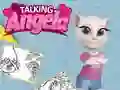 Gêm Angela Sy'n Siarad ar-lein