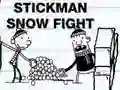 Gêm Frwydro Eira StickMan ar-lein