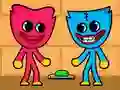 Gêm Kissy Missy a Huggy Wuggy ar-lein Gêm Kissy Missy a Huggy Wuggy ar-lein
