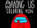 Gêm Mwynhad Celf Lliwio Among Us ar-lein