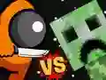 Gêm Ymhlith vs Creeper ar-lein Gêm Ymhlith vs Creeper ar-lein