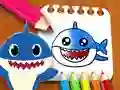 Gêm Llyfr lliwio Baby Shark ar-lein Gêm Llyfr lliwio Baby Shark ar-lein