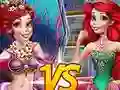 Gêm Tywysoges Ariel yn erbyn mermaid ar-lein