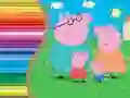 Gêm Llyfr lliwio ar gyfer Peppa Pig ar-lein Gêm Llyfr lliwio ar gyfer Peppa Pig ar-lein