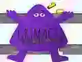 Gêm Grimace yn erbyn esgidiau clown mawr ar-lein Gêm Grimace yn erbyn esgidiau clown mawr ar-lein