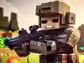 Gêm Battle Pentref Pixel 3D.io ar-lein