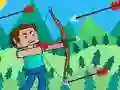 Gêm Ymosodiad Monster Noob Archer ar-lein Gêm Ymosodiad Monster Noob Archer ar-lein