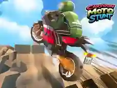 Gêm Stunts Moto Cartwn ar-lein