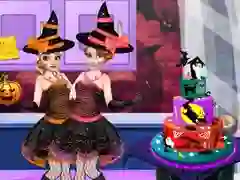 Gêm Cacen Parti Halloween ar-lein