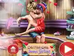 Gêm Merch Pwyntiau Flirt yn y Sae ar-lein