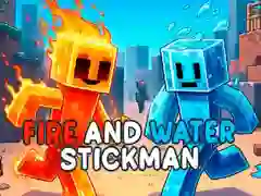 Gêm Tân a Dŵr Stickman ar-lein