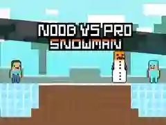 Gêm Noob yn erbyn Pro Eira ar-lein