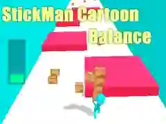 Gêm Cydbwysedd StickMan Cartoon ar-lein Gêm Cydbwysedd StickMan Cartoon ar-lein