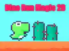 Gêm Rhediad Dino Magi 2D ar-lein