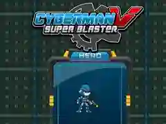 Gêm Cyberman yn erbyn Super Blaster ar-lein Gêm Cyberman yn erbyn Super Blaster ar-lein