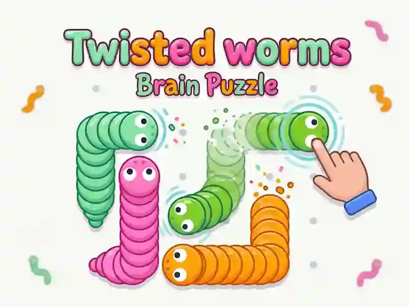 Gêm Twisted worms Brain Puzzle ar-lein