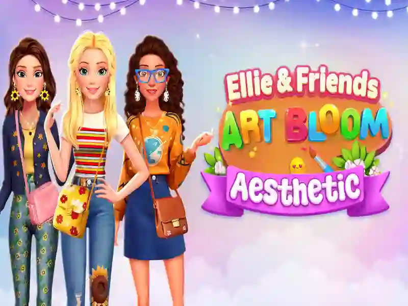 Gêm Ellie a'i Ffrindiau Art Bloom Esthetig ar-lein
