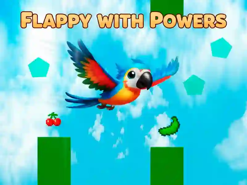 Gêm Flappy gyda Phwerau ar-lein