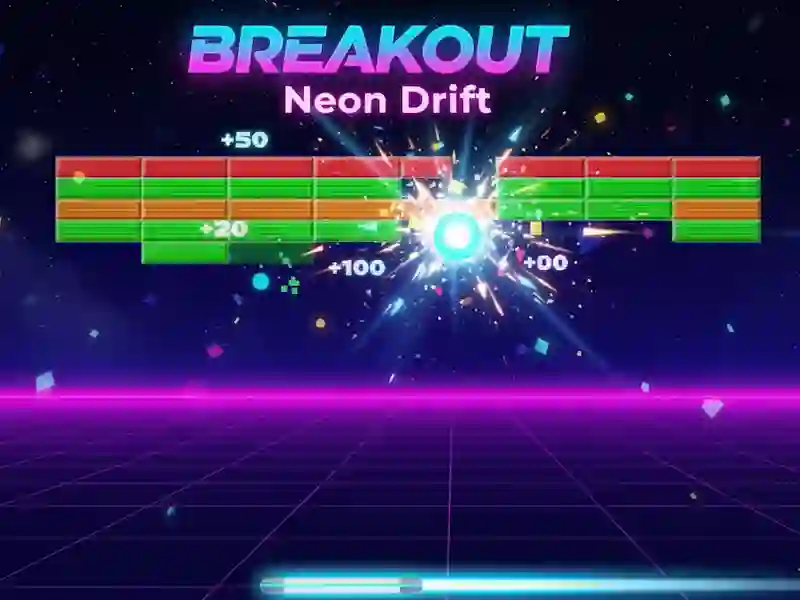 Gêm Breakout Neon Drift ar-lein