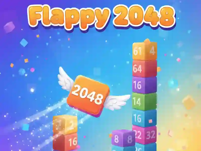 Gêm 2048 Fflapiog ar-lein