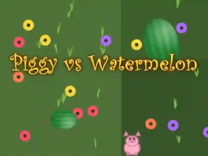 Gêm Piggy vs watermelon ar-lein