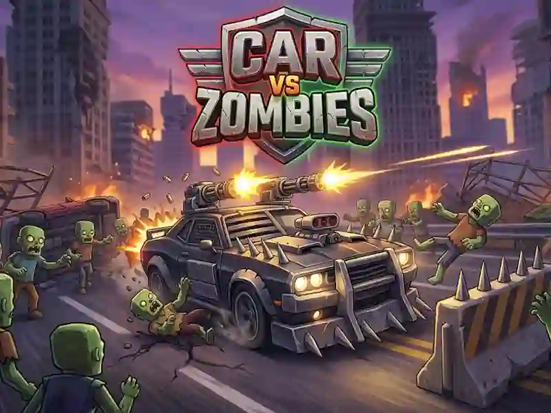 Gêm Car VS Zombies ar-lein