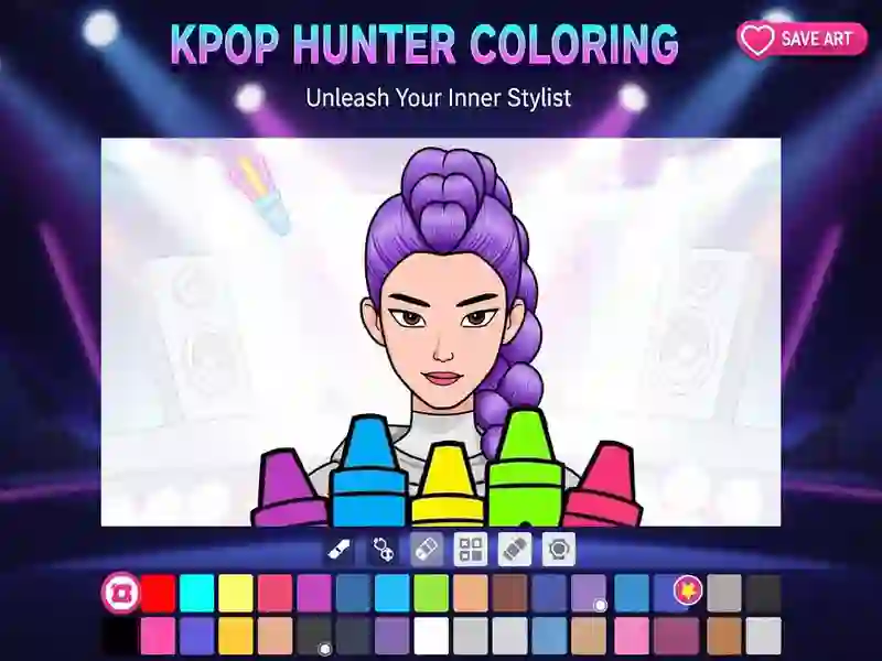 Gêm Kpop Hunter Coloring ar-lein