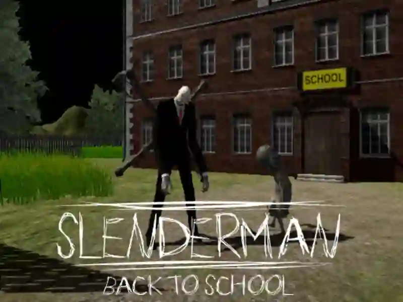 Gêm Slenderman yn ôl i'r ysgol ar-lein
