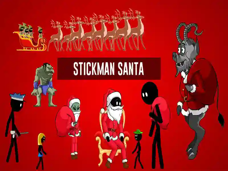Gêm Stickman Santa ar-lein