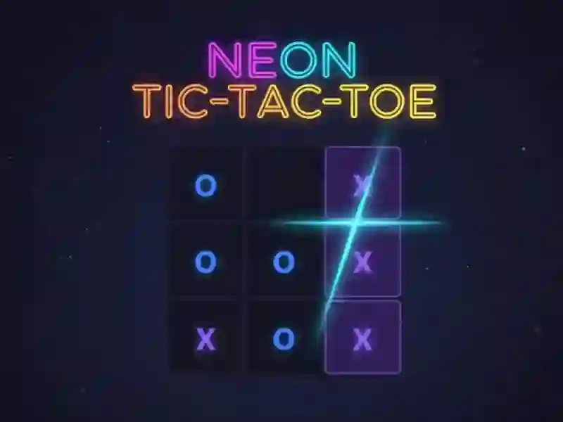 Gêm Neon Tic-Tac-Toe ar-lein