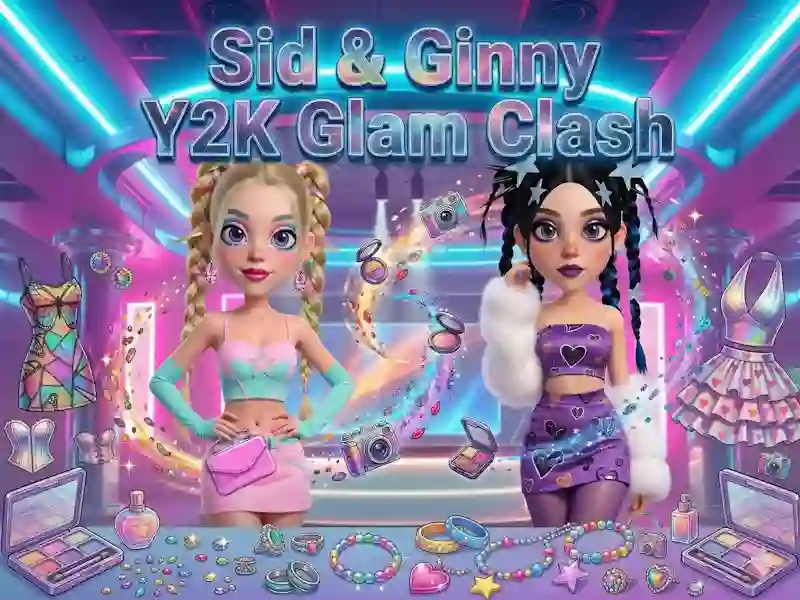 Gêm Clash Glam Sid & Ginny Y2K ar-lein