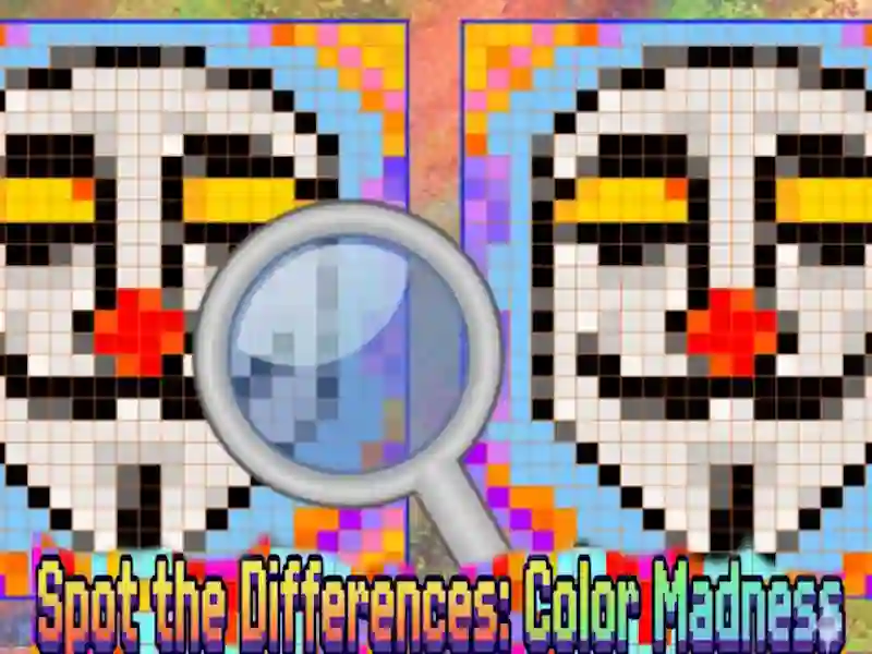 Gêm Spot the Differences Color Madness ar-lein