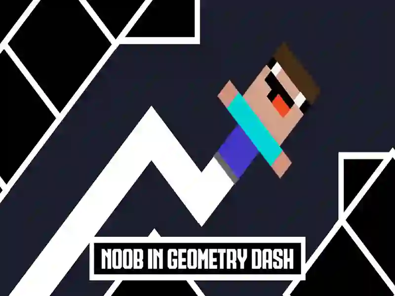 Gêm Noob mewn geometreg dash ar-lein