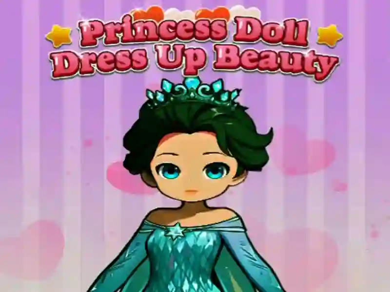 Gêm Doll y Dywysoges yn gwisgo i fyny harddwch ar-lein