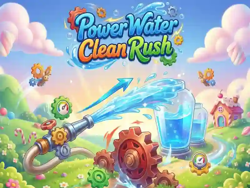 Gêm Power Water Clean Rush ar-lein