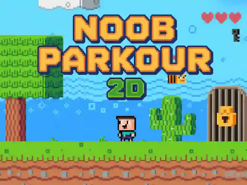 Gêm Noob Parkour 2D ar-lein