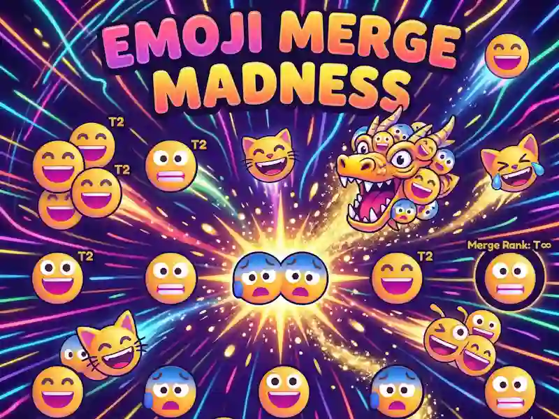 Gêm Emoji Merge Madness ar-lein