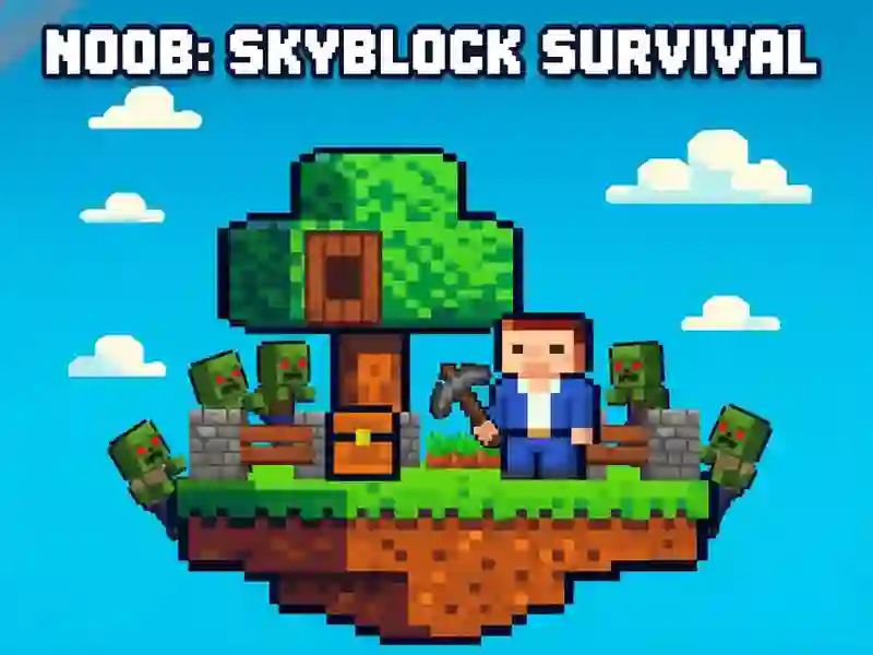 Gêm Noob: Goroesi Skyblock ar-lein